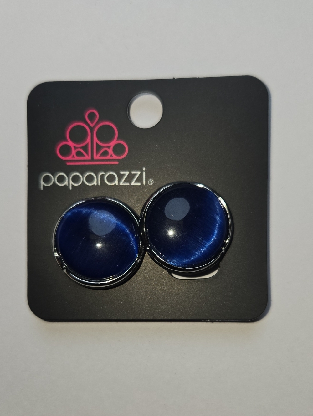 Paparazzi Deep Blue Cabochon Clip-Ons